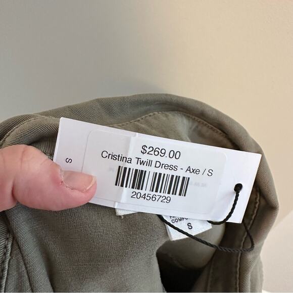 NWT Tuckernuck Velvet by Graham & Spencer Green Button Front Mini Dress Small - Picture 14 of 14